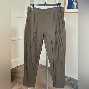 All Saints Greenish Brown Pleated Trousers